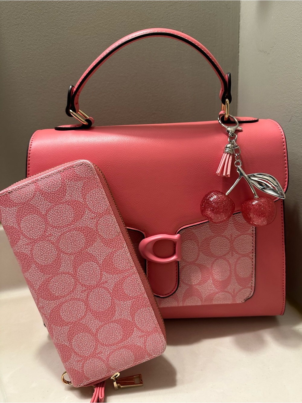 Inspired by coach satchel vegan leather bag